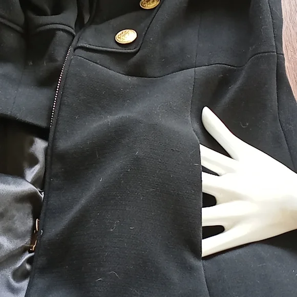 Forever New Black coat with gold buttons size 12 - Picture 12 of 12